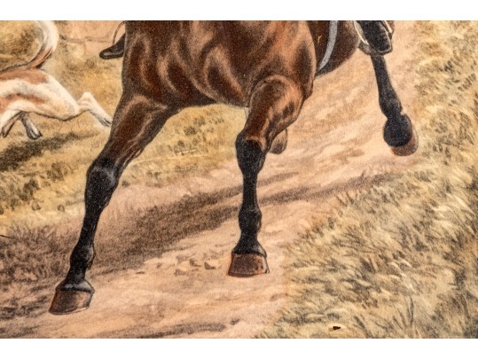 Pair Of Antique English Hunt Prints