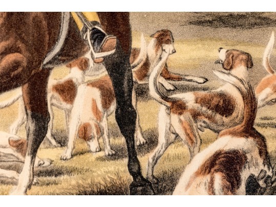 Pair Of Antique English Hunt Prints