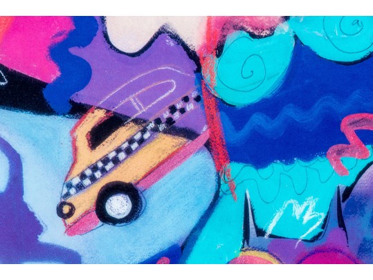 Pair Of Framed Surreal Decorative Color Prints