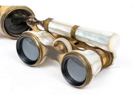 Two Antique Pairs Of Opera Glasses