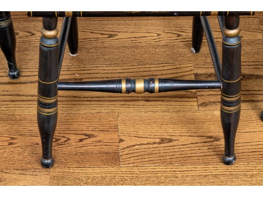 Set Of Four Semi Antique Hitchcock Side Chairs