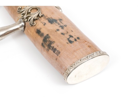 Wonderful Sterling Silver Edged Antler Handled Corkscrew