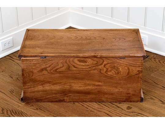 Antique Oak And Iron Blanket Chest