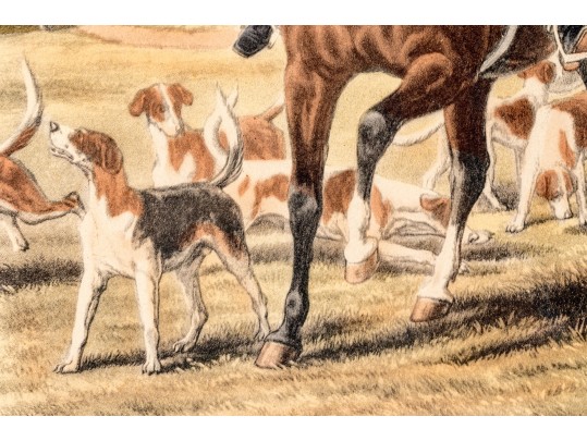 Pair Of Antique English Hunt Prints