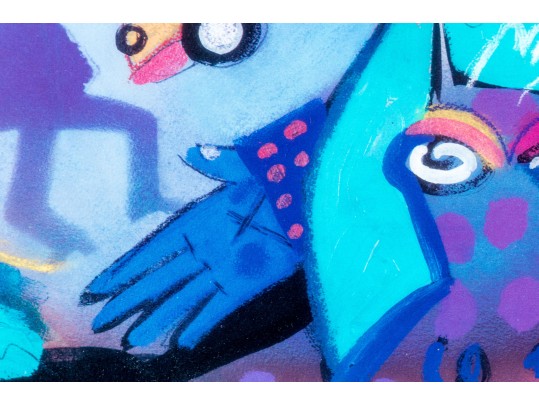 Pair Of Framed Surreal Decorative Color Prints