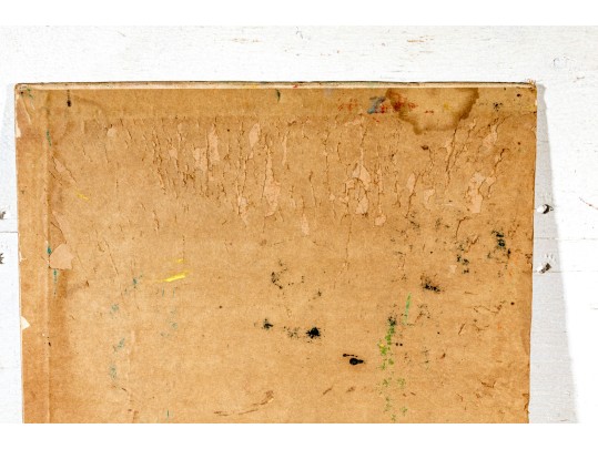 Vintage Oil On Canvas Board, Portrait Of A Bearded Male Figure