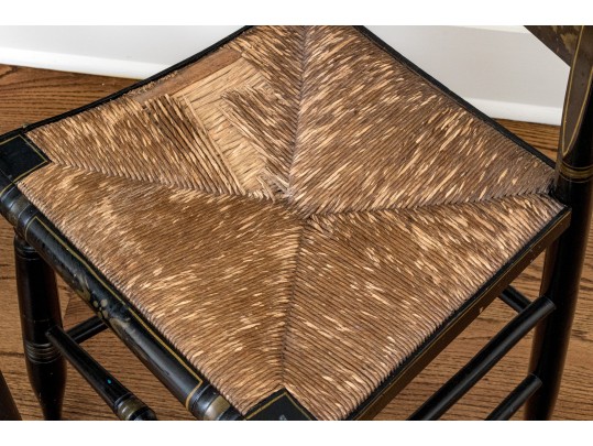 Set Of Four Semi Antique Hitchcock Side Chairs