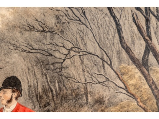 Pair Of Antique English Hunt Prints