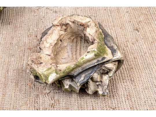 Pair Of Antique Terracotta Grotesque Heads As Architectural Decorations