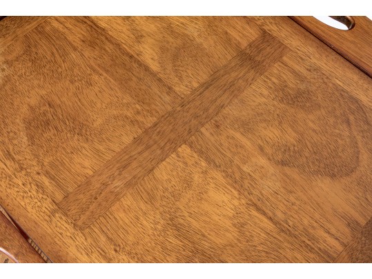 Vintage (Baker?) Parquetry Top Butlers Table