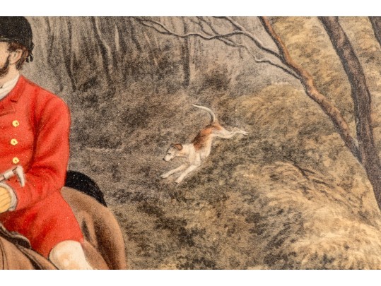 Pair Of Antique English Hunt Prints