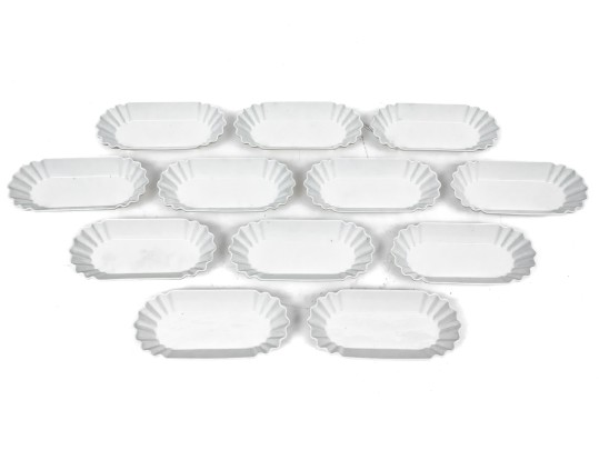 Set Of 12 Fortessa Fortaluxe Vitrified China Dishes- SuperWhite