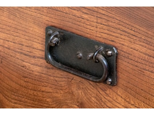 Antique Oak And Iron Blanket Chest