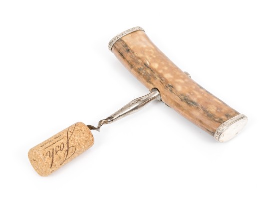 Wonderful Sterling Silver Edged Antler Handled Corkscrew