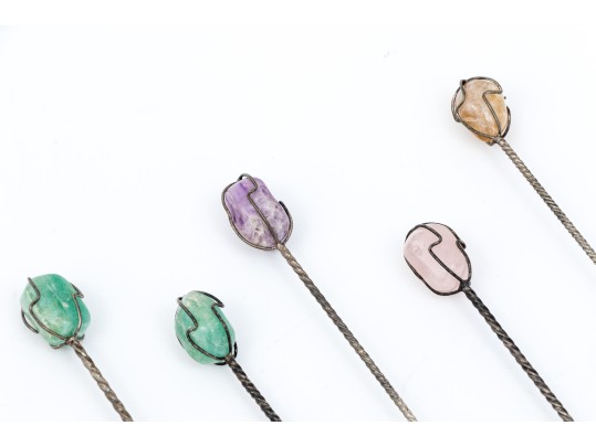 Six Brazil Vintage Coins Made Into Long Handled Spoons 