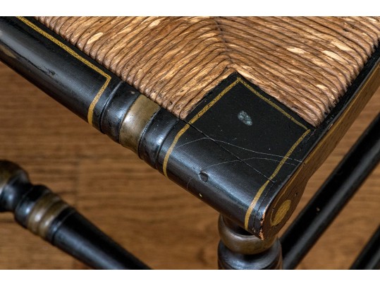 Set Of Four Semi Antique Hitchcock Side Chairs