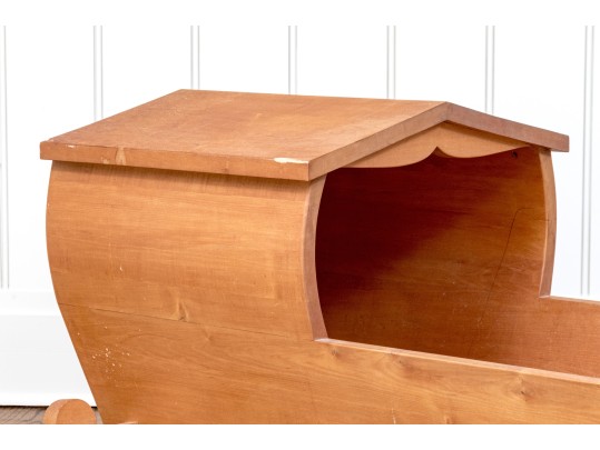 Vintage Wooden Baby Cradle Rocker