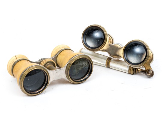 Two Antique Pairs Of Opera Glasses