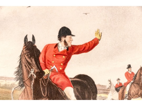 Pair Of Antique English Hunt Prints