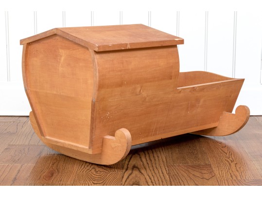 Vintage Wooden Baby Cradle Rocker