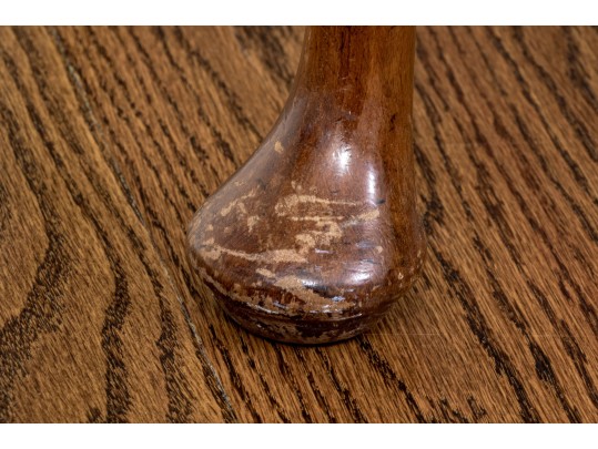 Antique Queen Anne Style Mahogany Stool With Upholstered Seat Cushion