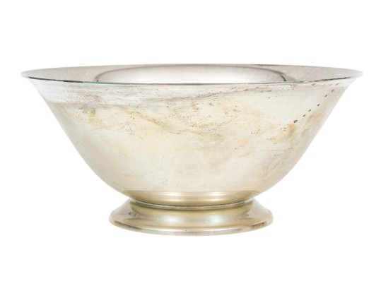 Tiffany & Co. Sterling Silver Handsome Traditional Revere Style Footed Bowl, With Box