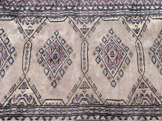 Vintage Hand-Knotted Bukhara Carpet 32