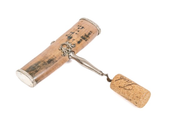 Wonderful Sterling Silver Edged Antler Handled Corkscrew