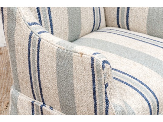 Vintage Upholstered Small Scale Wing Chair