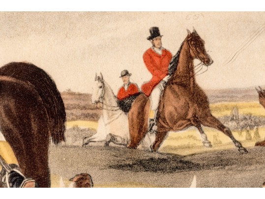 Pair Of Antique English Hunt Prints