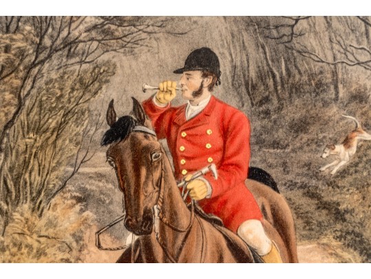 Pair Of Antique English Hunt Prints