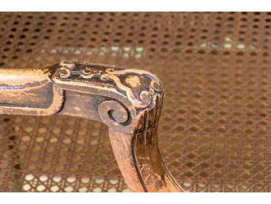 Louis XV Style Carved Fruitwood Chair Frame