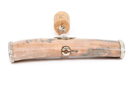 Wonderful Sterling Silver Edged Antler Handled Corkscrew