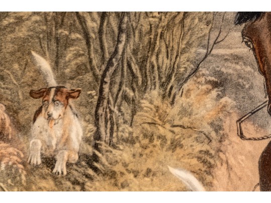 Pair Of Antique English Hunt Prints