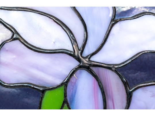 Stained Glass Hanging Lamp, Floral Motif