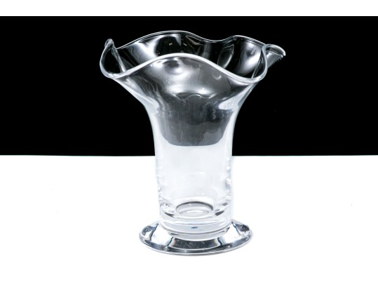 Orrefors Crystal Chanterelle Vase 