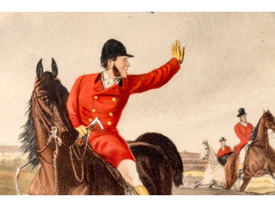 Pair Of Antique English Hunt Prints