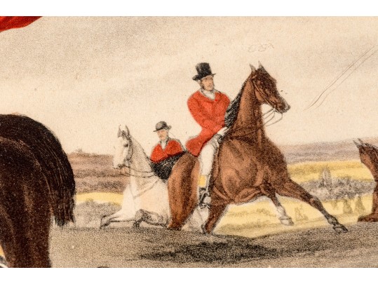 Pair Of Antique English Hunt Prints