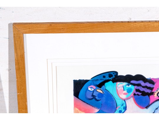 Pair Of Framed Surreal Decorative Color Prints