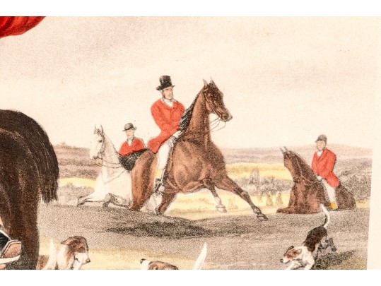 Pair Of Antique English Hunt Prints