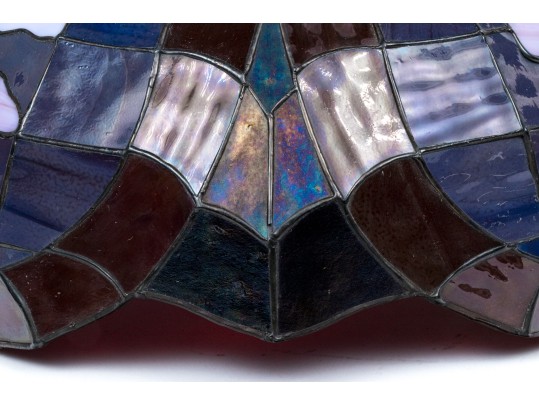 Stained Glass Hanging Lamp, Floral Motif
