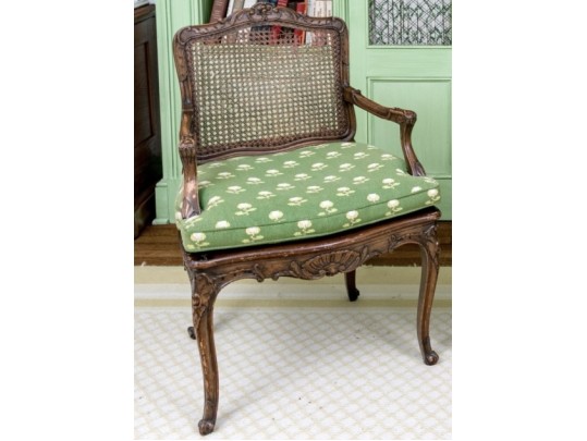 Louis XV Style Carved Fruitwood Chair Frame