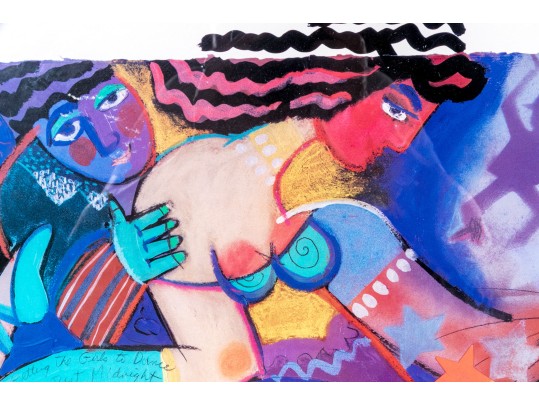 Pair Of Framed Surreal Decorative Color Prints