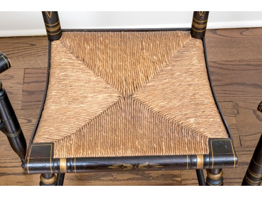 Set Of Four Semi Antique Hitchcock Side Chairs