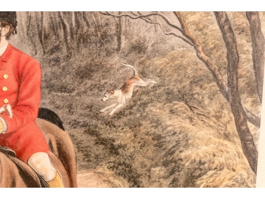 Pair Of Antique English Hunt Prints