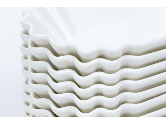 Set Of 12 Fortessa Fortaluxe Vitrified China Dishes- SuperWhite