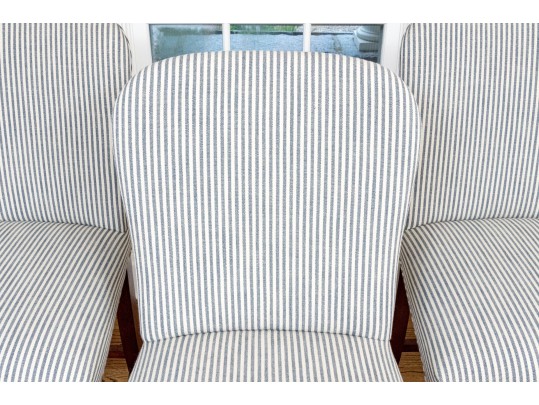 Set Of Three Custom Upholstered Bar Stools