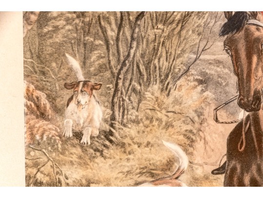Pair Of Antique English Hunt Prints