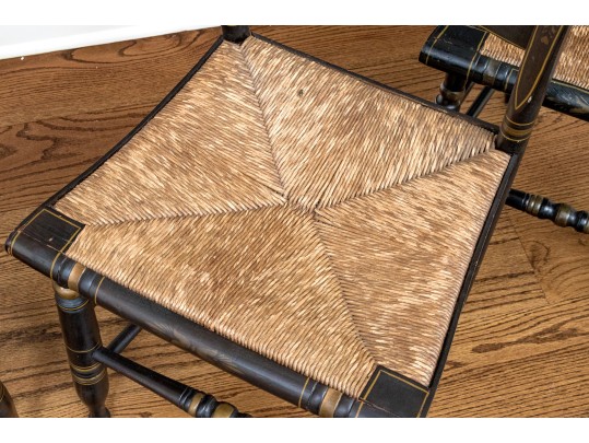 Set Of Four Semi Antique Hitchcock Side Chairs