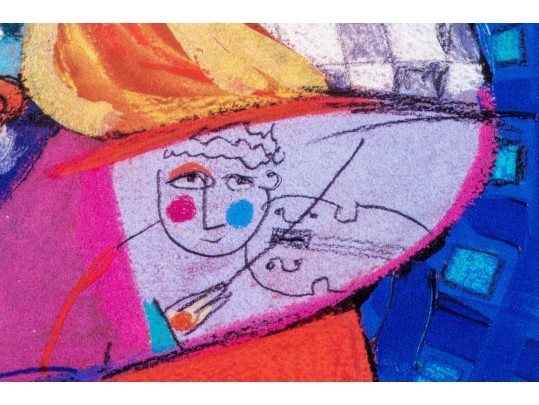 Pair Of Framed Surreal Decorative Color Prints